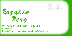 rozalia mery business card