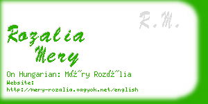 rozalia mery business card